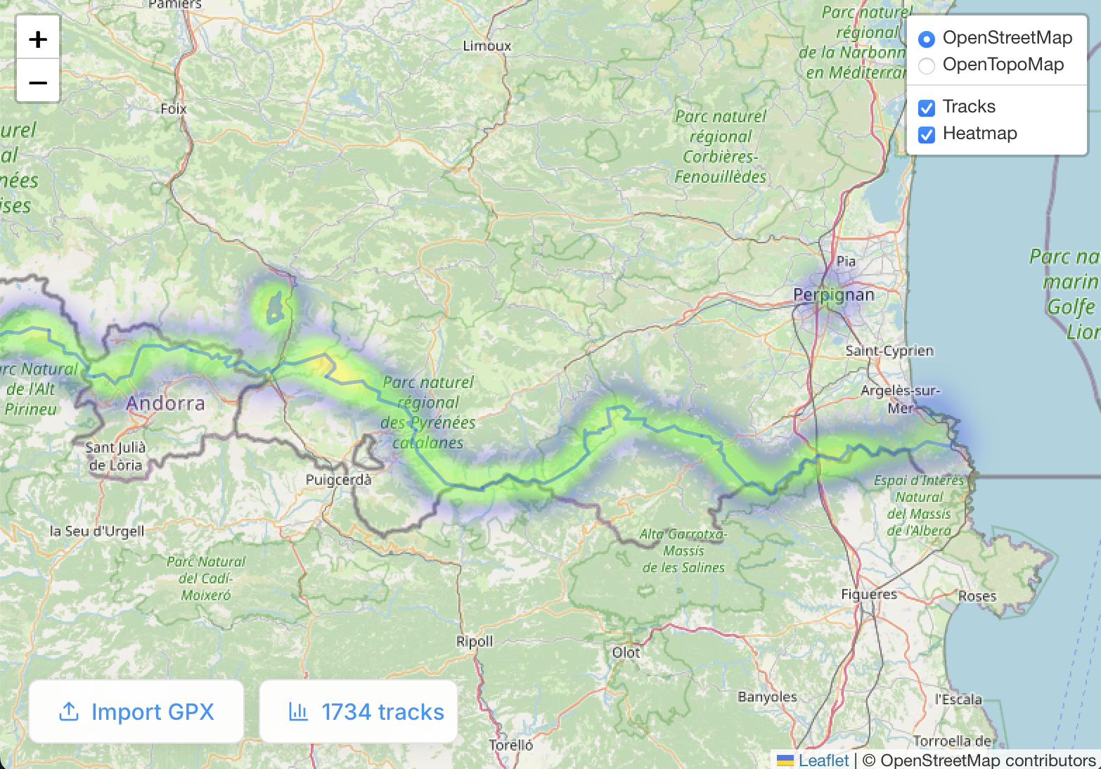 GPX heatmap